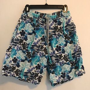 Vilebrequin Long Classic Swim Trunks - Sea Turtles